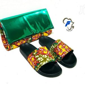 Kente Woven Purse & Slippers